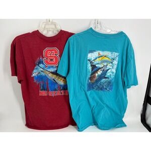 Guy Harvey North Carolina State University Marlin T-Shirts Bundle XL‎ Lot of 2